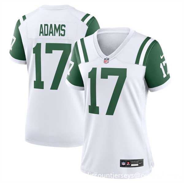 Women%27s New York Jets #17 Davante Adams White Classic Alternate Stitched Jersey Dzhi->new york jets->NFL Jersey